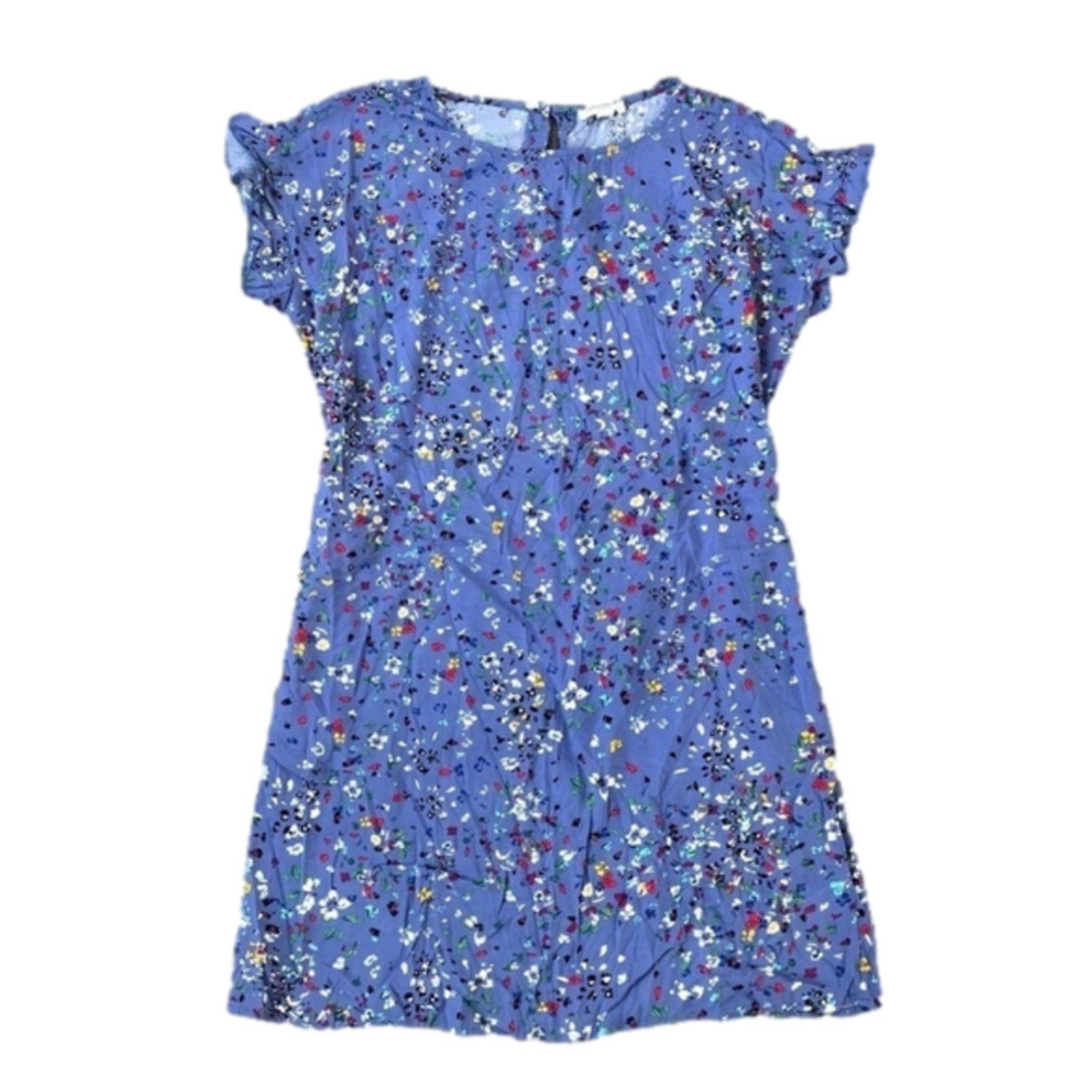 Beachlunchlounge 100% Viscose Dress Flutter Sleeve Micro Floral Cottagecore